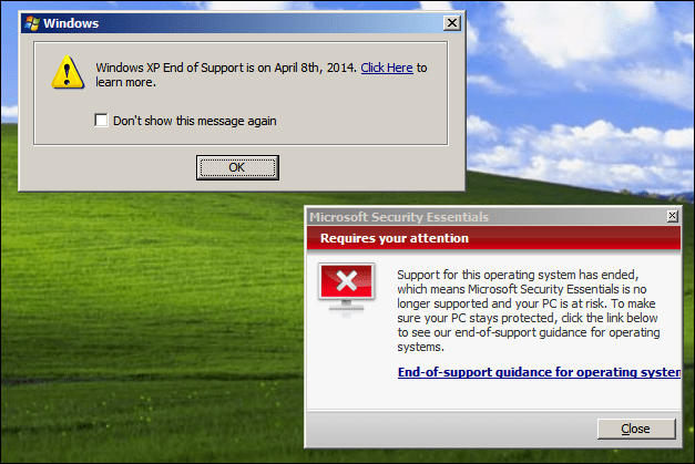Microsoft werkt XP Security Essentials tijdelijk bij
