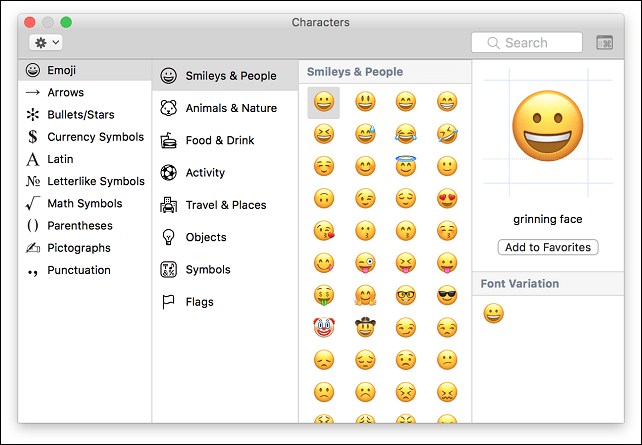 schakel emoji macos-toetsenbord in