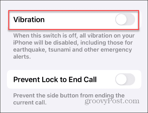 Schakel trillingen uit op de iPhone
