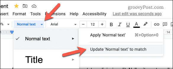 Update de standaard regelafstand in Google Docs