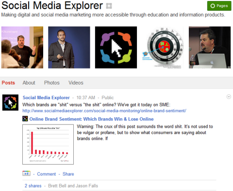 Google+ pagina's - Social Media Explorer
