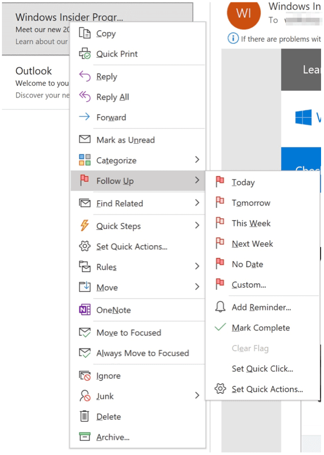 Vlaggen van Microsoft Outlook-tips