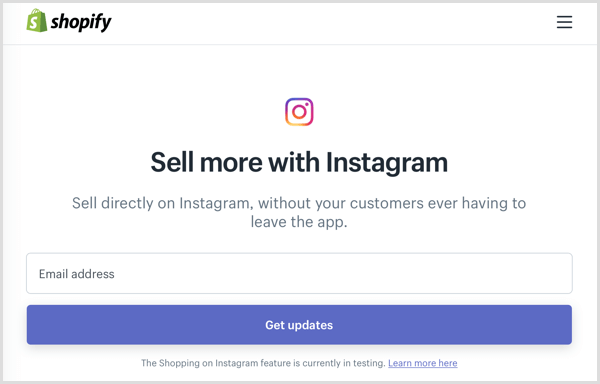 instagram shoppable post shopify bètaprogramma aanmelden
