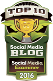 social media examinator top 10 social media blog 2016 badge