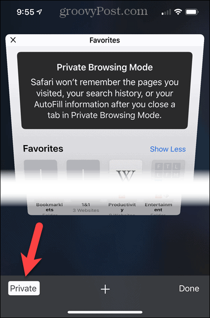 Schakel Privé uit in Safari op iOS