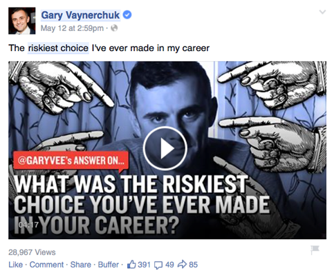 gary vaynerchuk videopost op facebook