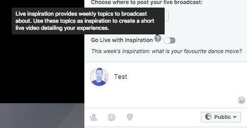 Het lijkt erop dat Facebook een nieuwe Live-videofunctie test die omroepen wekelijkse suggesties voor onderwerpen geeft om over uit te zenden.