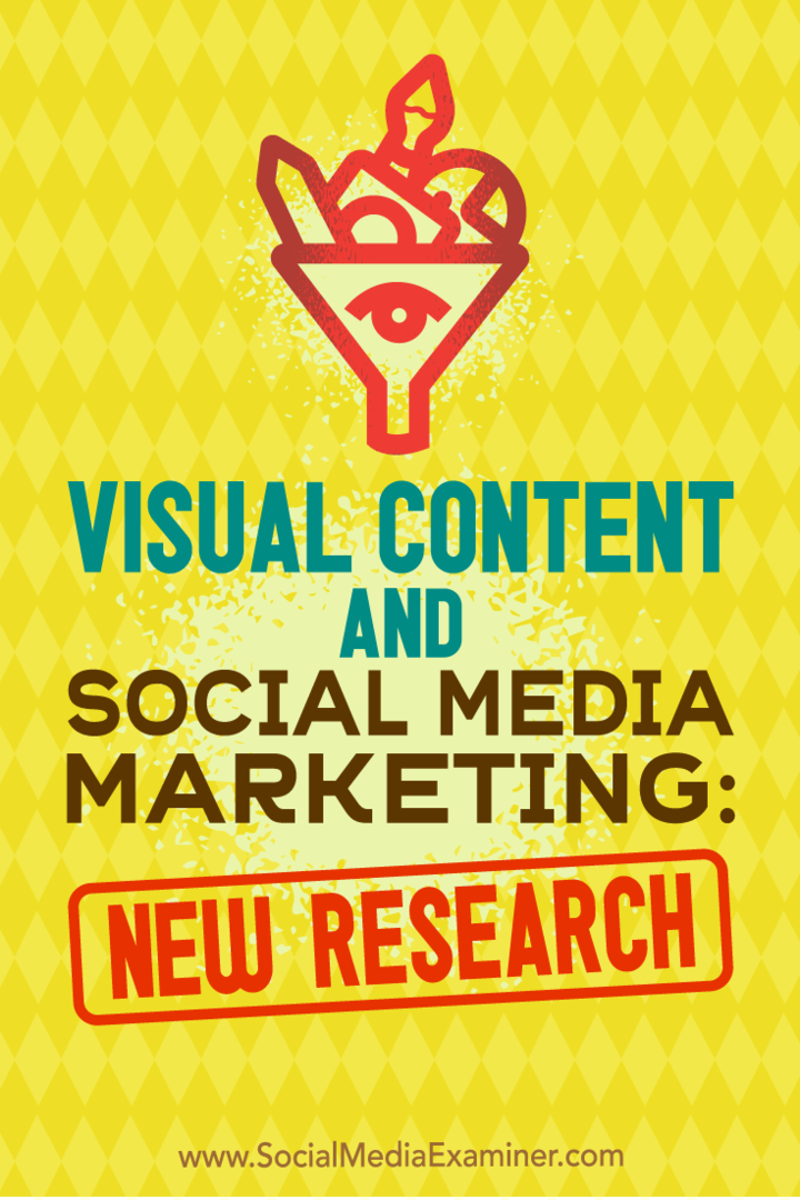 Visuele inhoud en sociale media-marketing: nieuw onderzoek: sociale media-examinator
