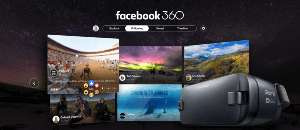 Facebook kondigde zijn eerste speciale virtual reality-app aan, Facebook 360 voor Gear VR.
