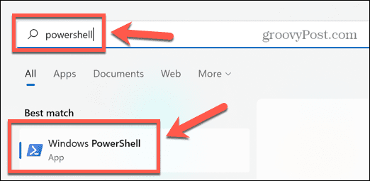 windows zoeken powershell