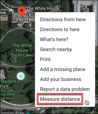 Google Maps Afstand meten optie