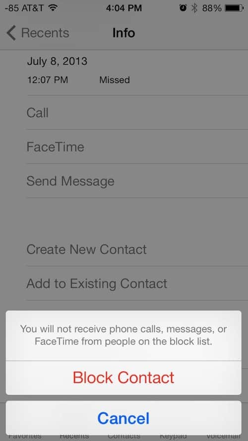 Apple iOS 7 voegt de mogelijkheid toe om ongewenste oproepen en sms-berichten te blokkeren