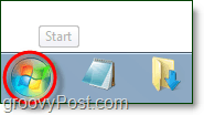 klik op het startmenu van Windows 7