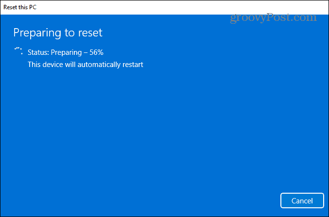 voorbereidingen treffen om Windows 11 opnieuw op te starten
