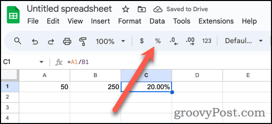 Knop Percentageopmaak in Google Spreadsheets_11