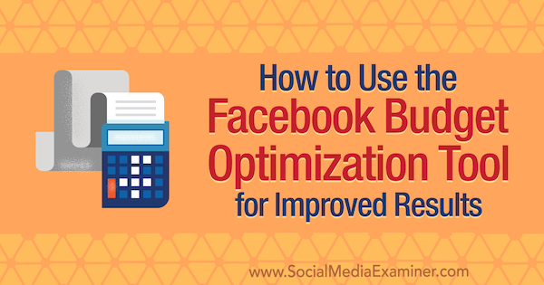Hoe de Facebook-tool voor budgetoptimalisatie te gebruiken voor betere resultaten door Meg Brunson op Social Media Examiner.