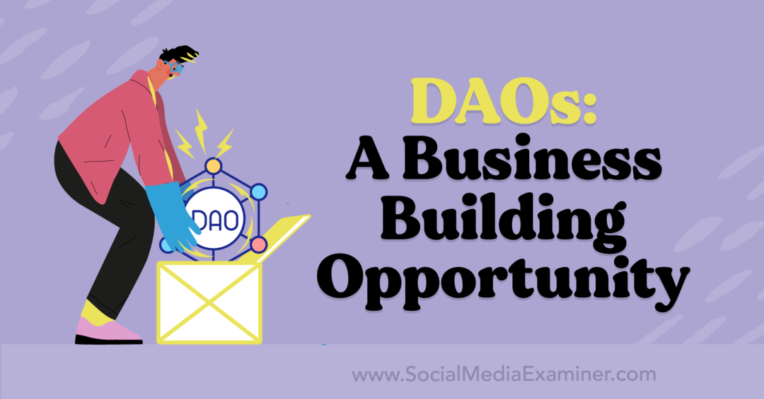 DAO's: een mogelijkheid om een ​​bedrijf op te bouwen: examinator voor sociale media