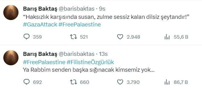 Barış Baktaş Steun voor Palestina delen
