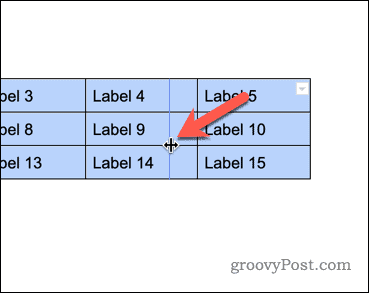 Het formaat van een tabel wijzigen in Google Docs