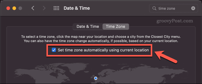 Handmatige tijdzone-instellingen instellen voor een Mac