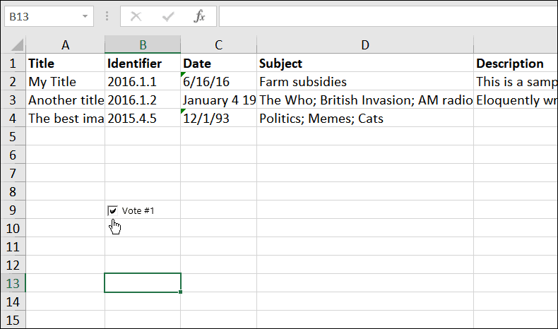 een selectievakje invoegen in microsoft excel