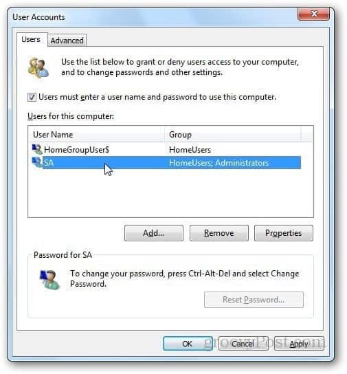 Automatisch inloggen in Windows 7