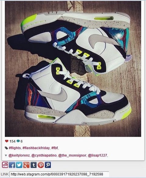 Nike Instagram-link in afbeeldingbeschrijving