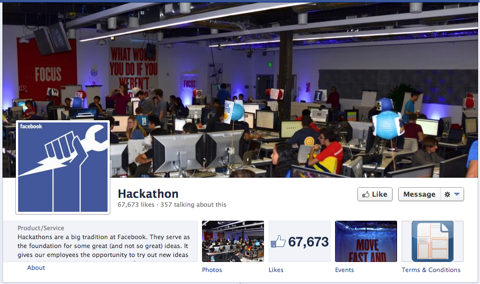 facebook hackathon-pagina
