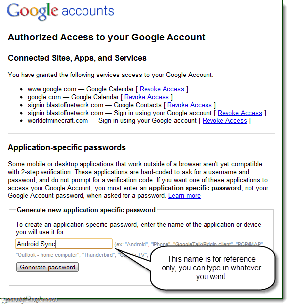 gebruik Google om applicatiespecifieke wachtwoorden te genereren