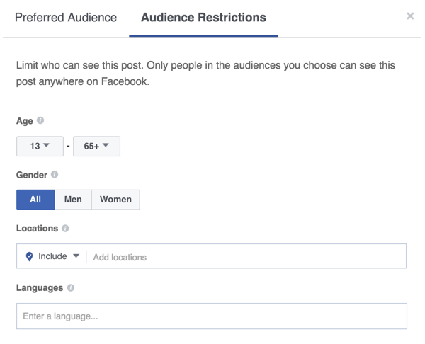 U kunt ook de zichtbaarheid van uw Facebook-bericht verkleinen.