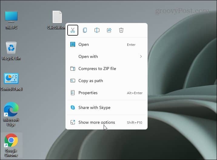 Nieuw contextmenu Windows 11