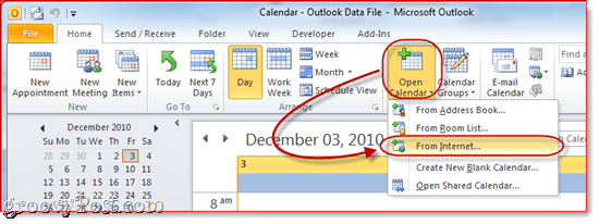 Google Agenda naar Outlook 2010`