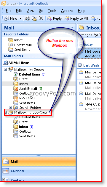 Mailbox toevoegen aan Outlook 2007:: groovyPost.com