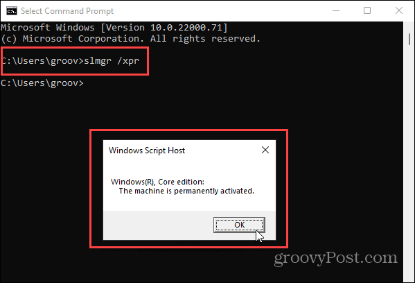 Opdrachtprompt Windows 11 Activering