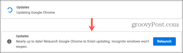Google Chrome updaten en opnieuw starten