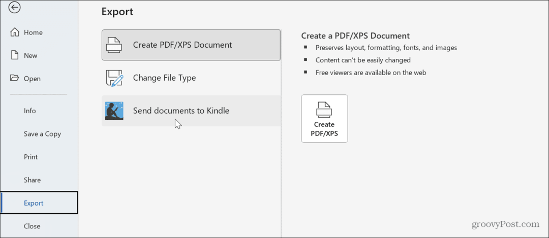 Hoe Word-documenten naar de Kindle te sturen vanuit Windows 11