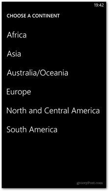 Windows Phone 8-kaarten beschikbaar continent