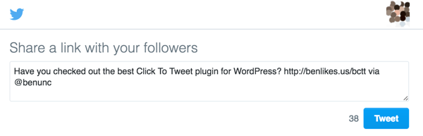De Better Click to Tweet WordPress-plug-in geeft vooraf ingevulde tweets weer die gebruikers op Twitter kunnen delen.