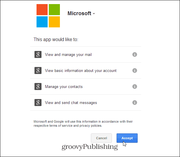 Sta toestemming van Microsoft toe