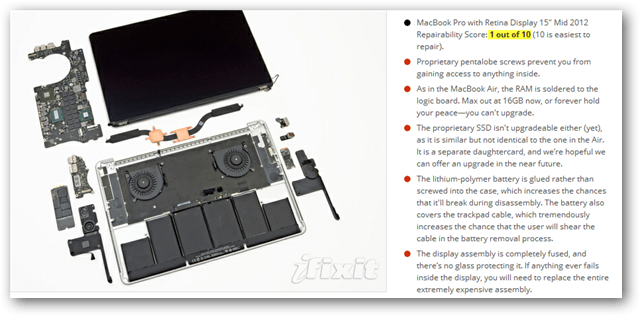 2012 macbook pro het moeilijkst tot nu toe te repareren