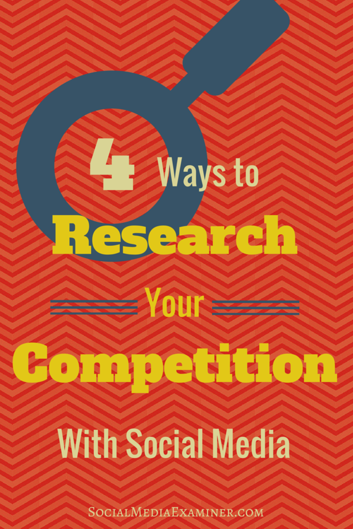 4 manieren om uw concurrentie te onderzoeken met sociale media: sociale media-examinator