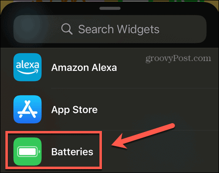 iphone plaatsen batterijen widget