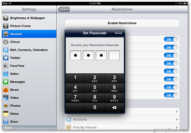 iOS-wachtwoord instellen