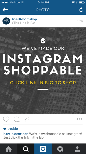 shoppable alert op instagram