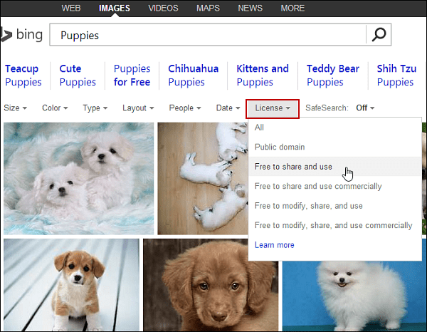 Vind afbeeldingen op Bing