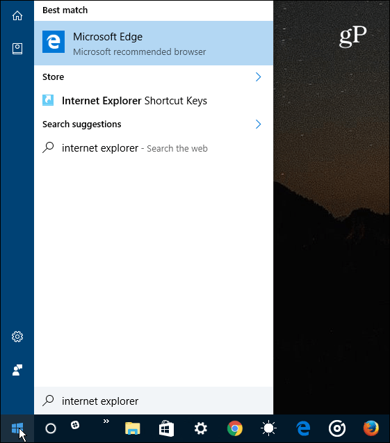Internet Explorer uitschakelen in Windows 10