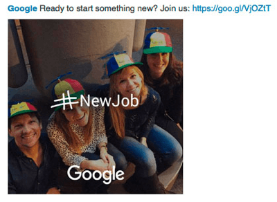 google linkedin-advertentie om talent te vinden