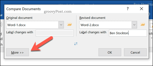 Extra opties om Microsoft Word-documenten te vergelijken