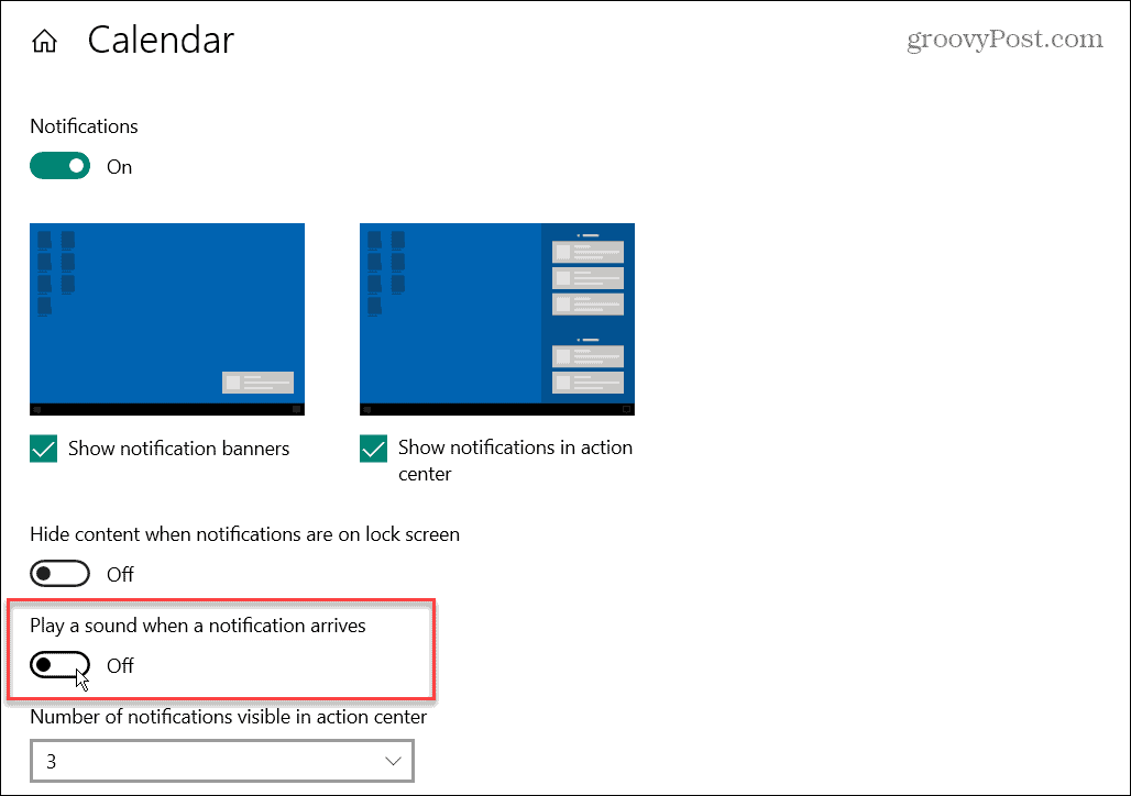 Schakel app-meldingsgeluiden uit op Windows