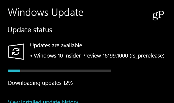 Microsoft verzendt Windows 10 Insider Preview Build 16199, bevat nieuwe functies